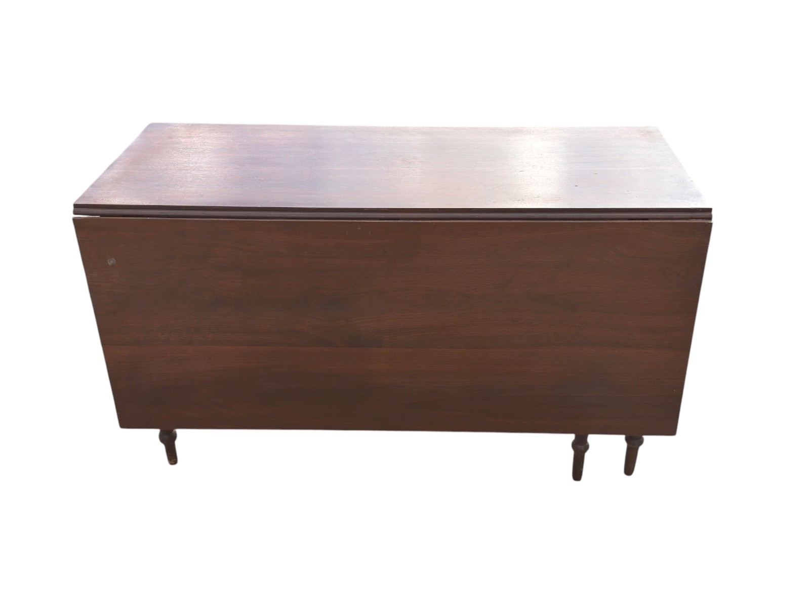 Antique Sheraton 2 drawer console work foyer table walnut 1820 country farmhouse