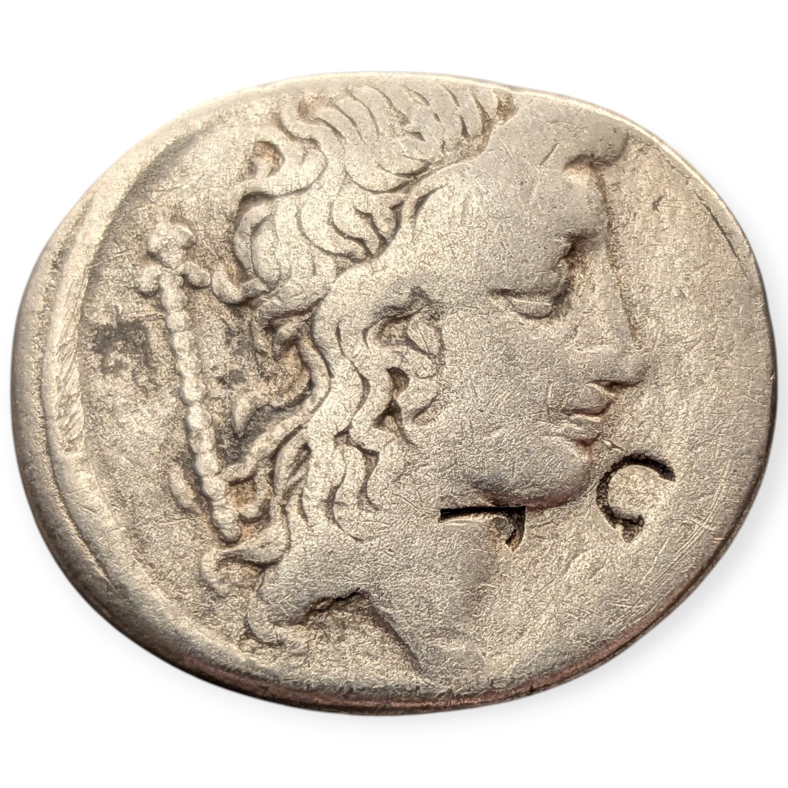 Q. Cassius Longinus 55BC. AR Denarius Roman Republic Ancient Silver Coin 11P