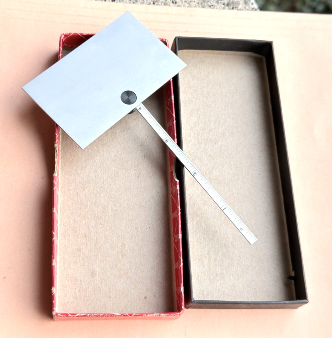 STARRETT No. C493B Satin Chrome Finish Steel Protractor/Depth Gage. USA Made!