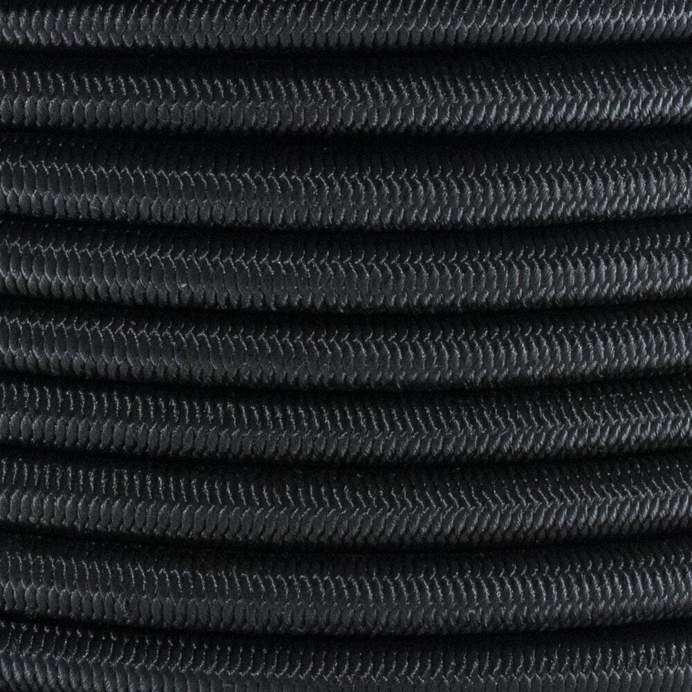 Paracord Planet 3/8" Black Shock Cord Marine Grade Bungee Stretch Rope Band