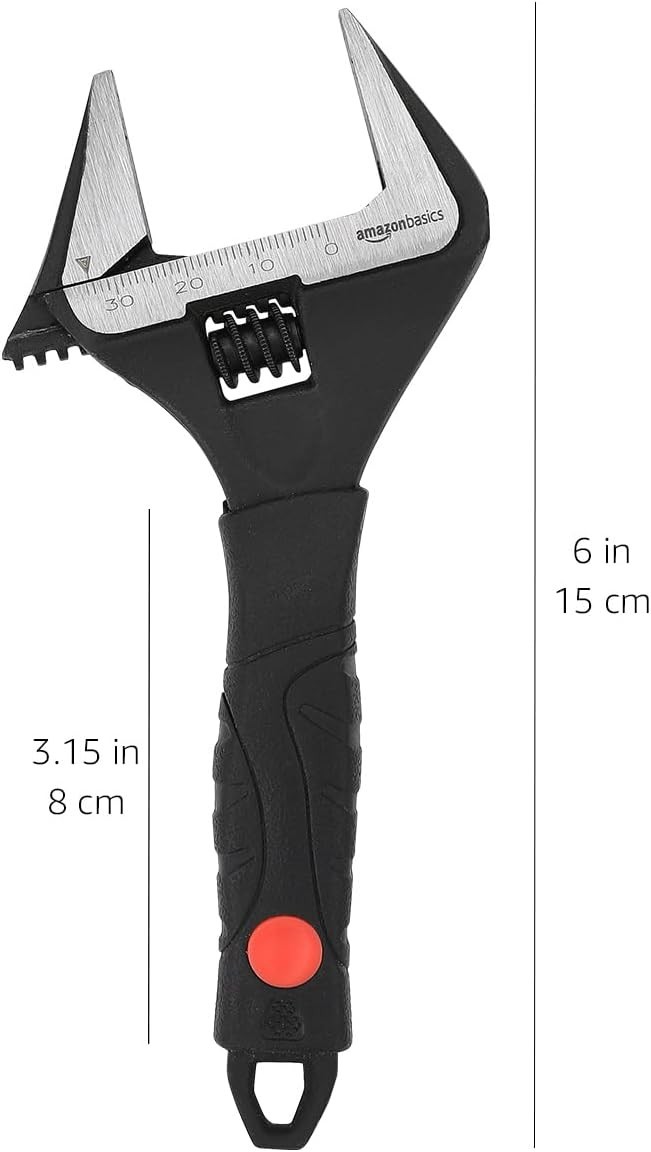 Versatile 6.34-Inch Soft Grip Adjustable Wrench for Auto and Plumbing Repairs