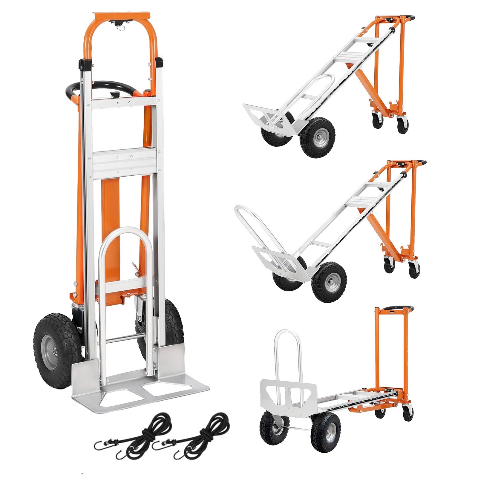 Aluminum Convertible Hand Truck 4-in-1000 Lbs Capacity Heavy Duty Dolly Cart
