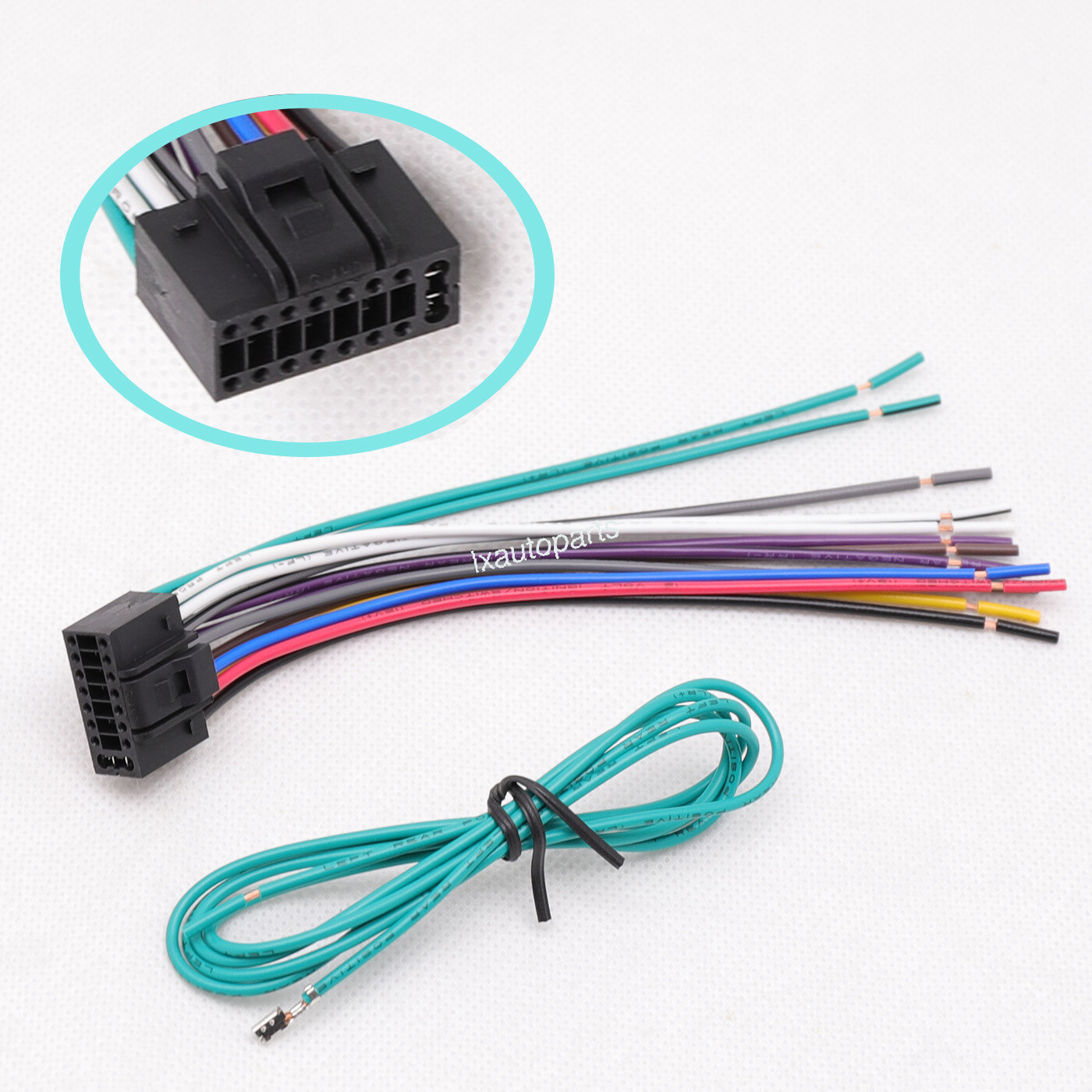 For Kenwood KDCC KRC Aftermarket 16-PIN Radio Plug Stereo Wire Harness Adapter