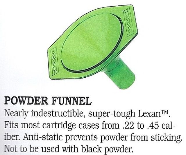 13000 REDDING ANTI-STATIC POWDER FUNNEL - BRAND NEW - FREE SHIPPING