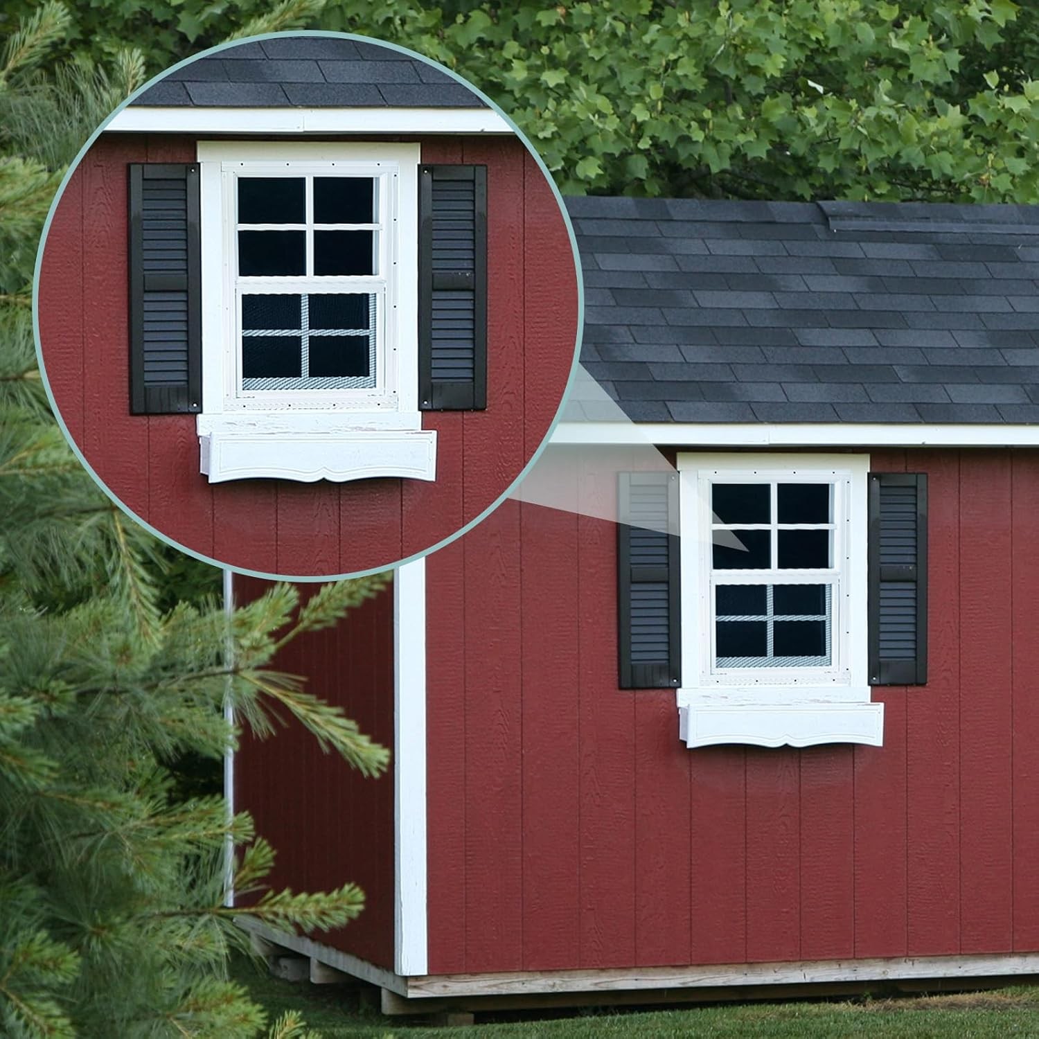 Tandefio 2 Pack 12''x18'' Shed Windows, Small Sliding Windows, White Flush Mount