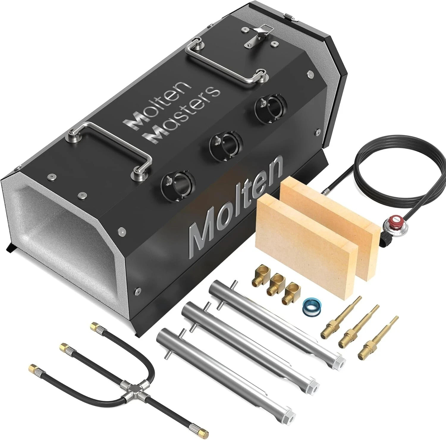 Blacksmithing Knife Making Three Burner Propane Gas Forge Efficient Heating