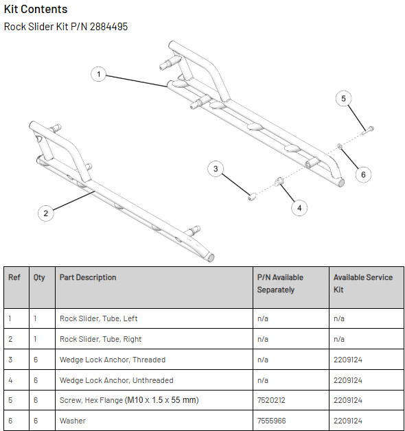 2024-2025 Polaris Xpedition HD Extreme Kick Out Rock Sliders 2884495-458