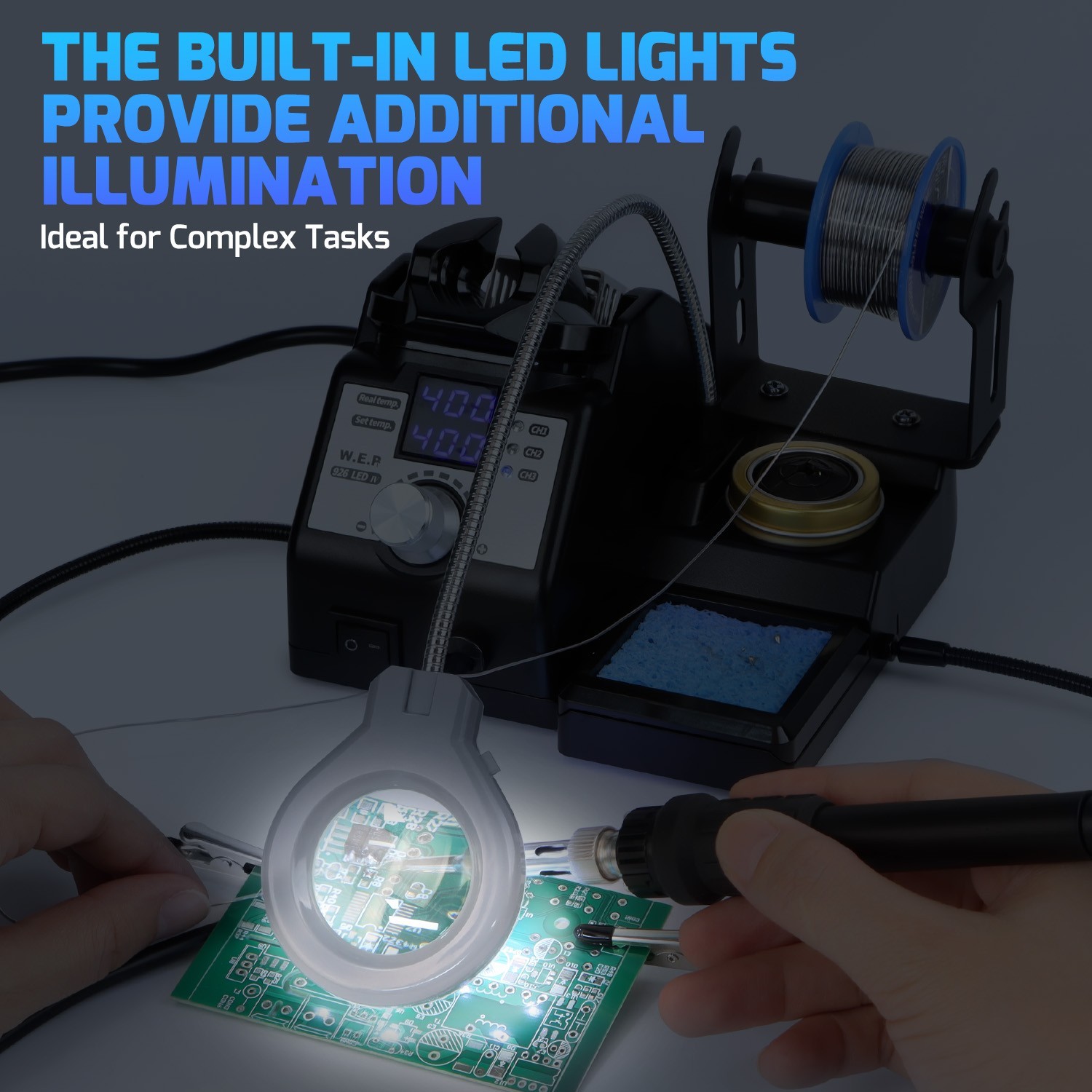 YIHUA 926LED IV 60W Dual LED Digital Display Soldering Station Welding Tool