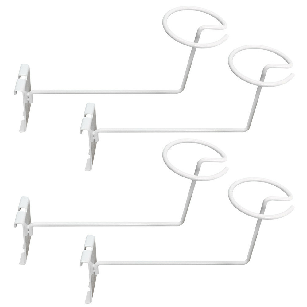 4 Pc White Hat Hanger Gridwall Hooks Slat Panels Cap Rack Faceout Retail Display