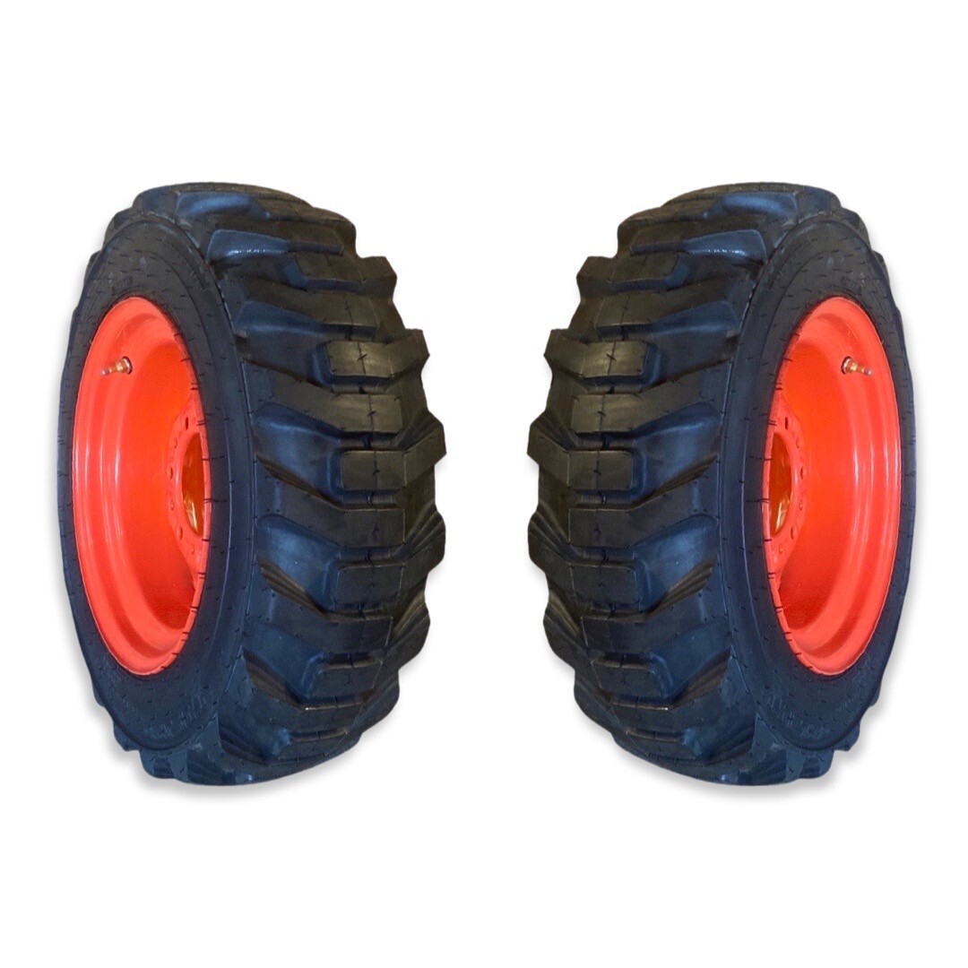 Pair of 2 NEW 27X8.50-15 6 lug Tires & Rims for Kubota Tractor & more-27-8.50-15