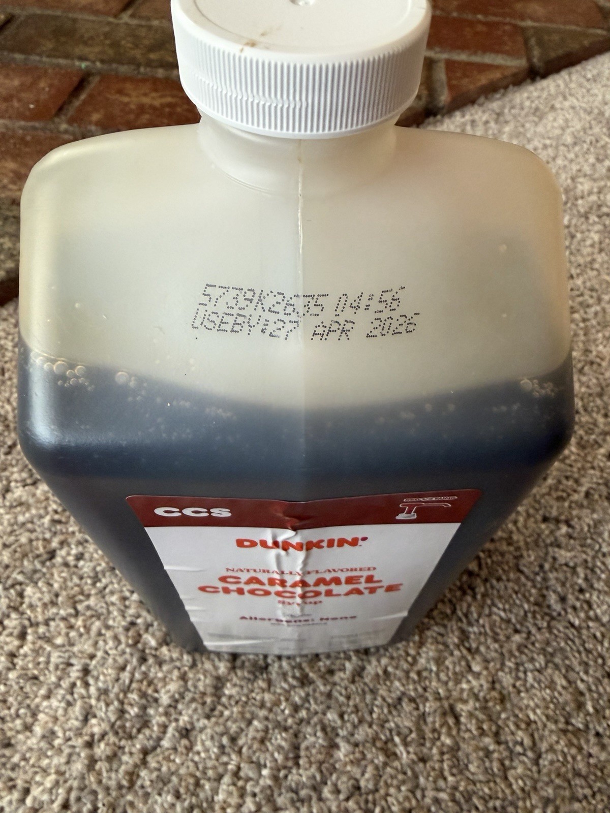 Dunkin’ Caramel Chocolate Syrup 64 FL OZ (1.89 L) WITHOUT PUMP