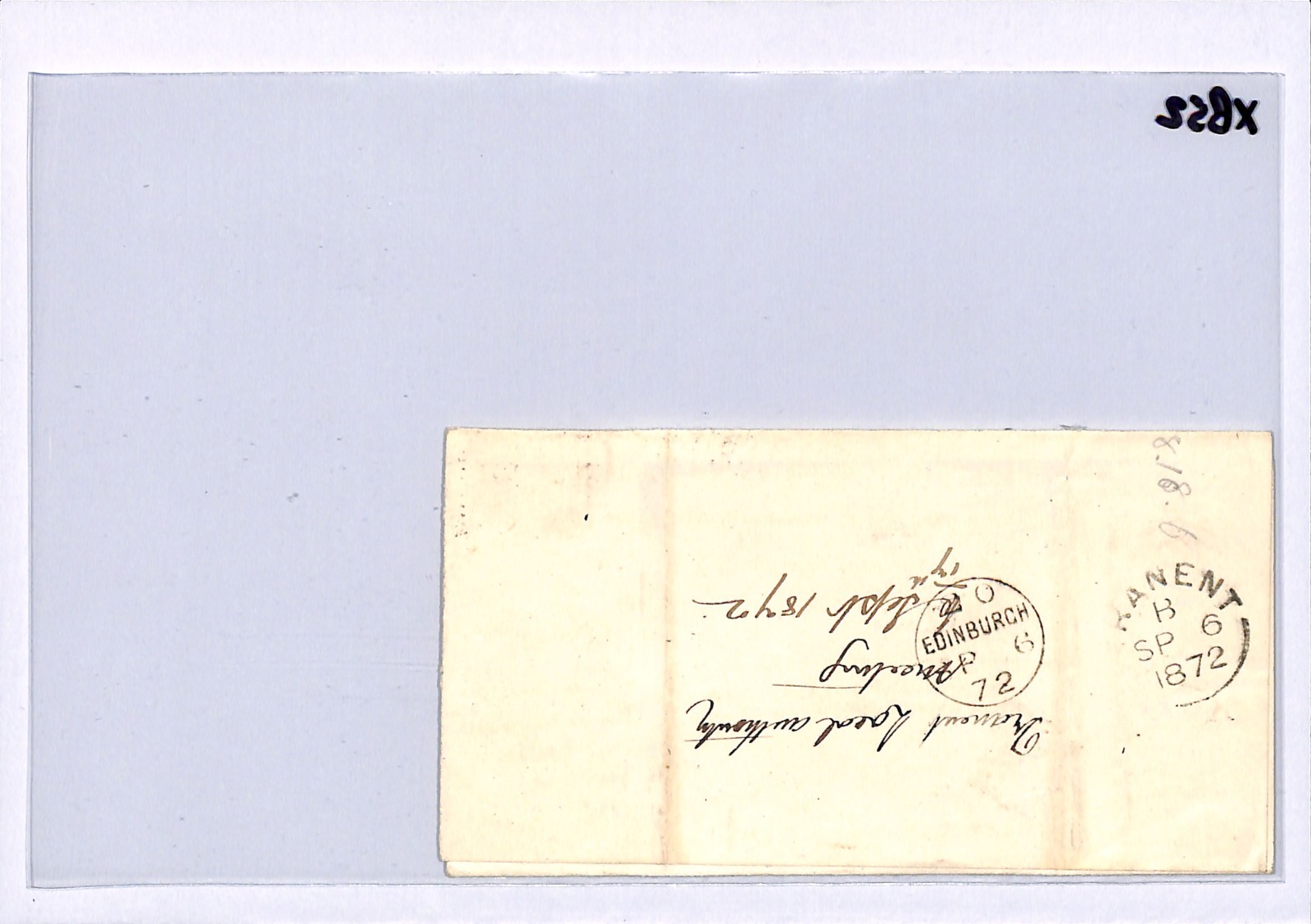 GB QV BANTAM ½d Plate 4 (LG) *TRANENT* Haddington 1872 Edinr Scotland XB52