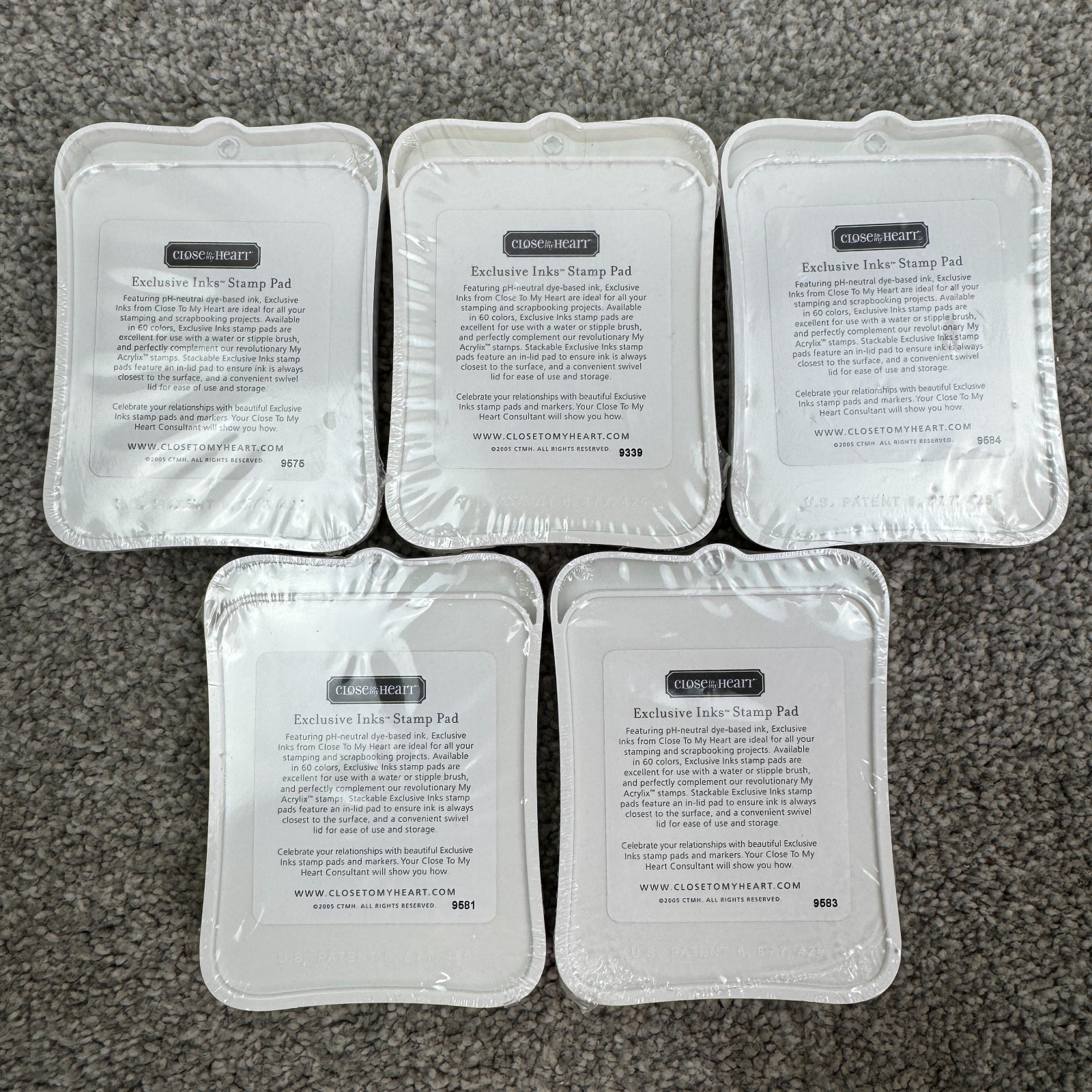 Lot Of 5 Close To My Heart CTMH Exclusive Ink Pads Brand New Sealed