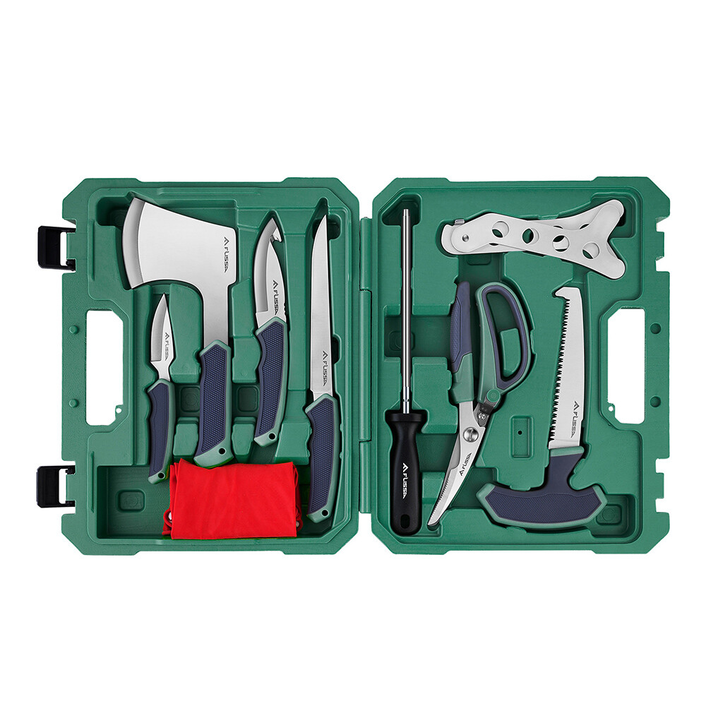 10PCS Hunting Deer Knife Hunting Field Dressing Kit Butcher Game Processing Kits