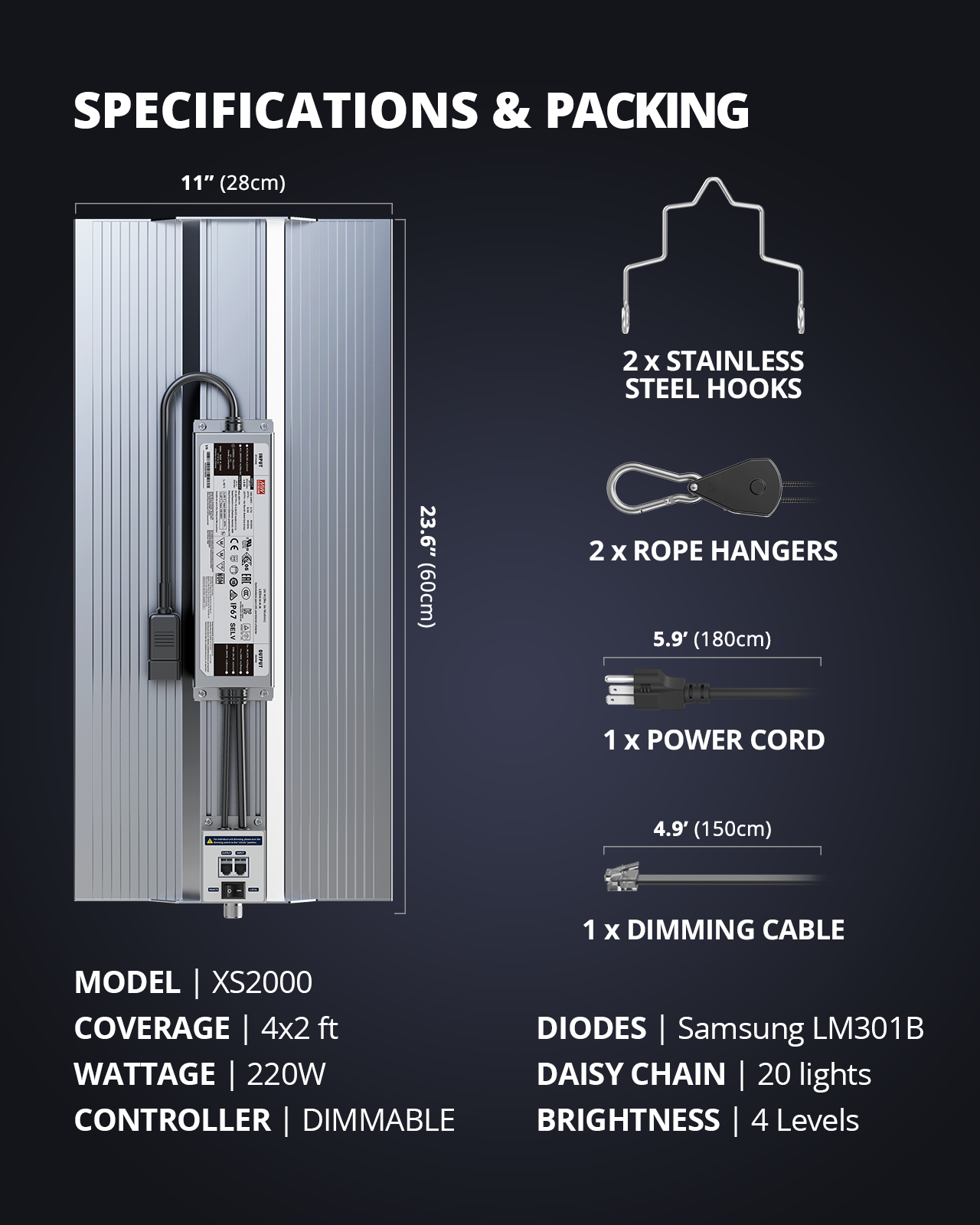 2024 Newest VIPARSPECTRA XS2000 Led Grow Light Full Spectrum Indoor Veg Flower