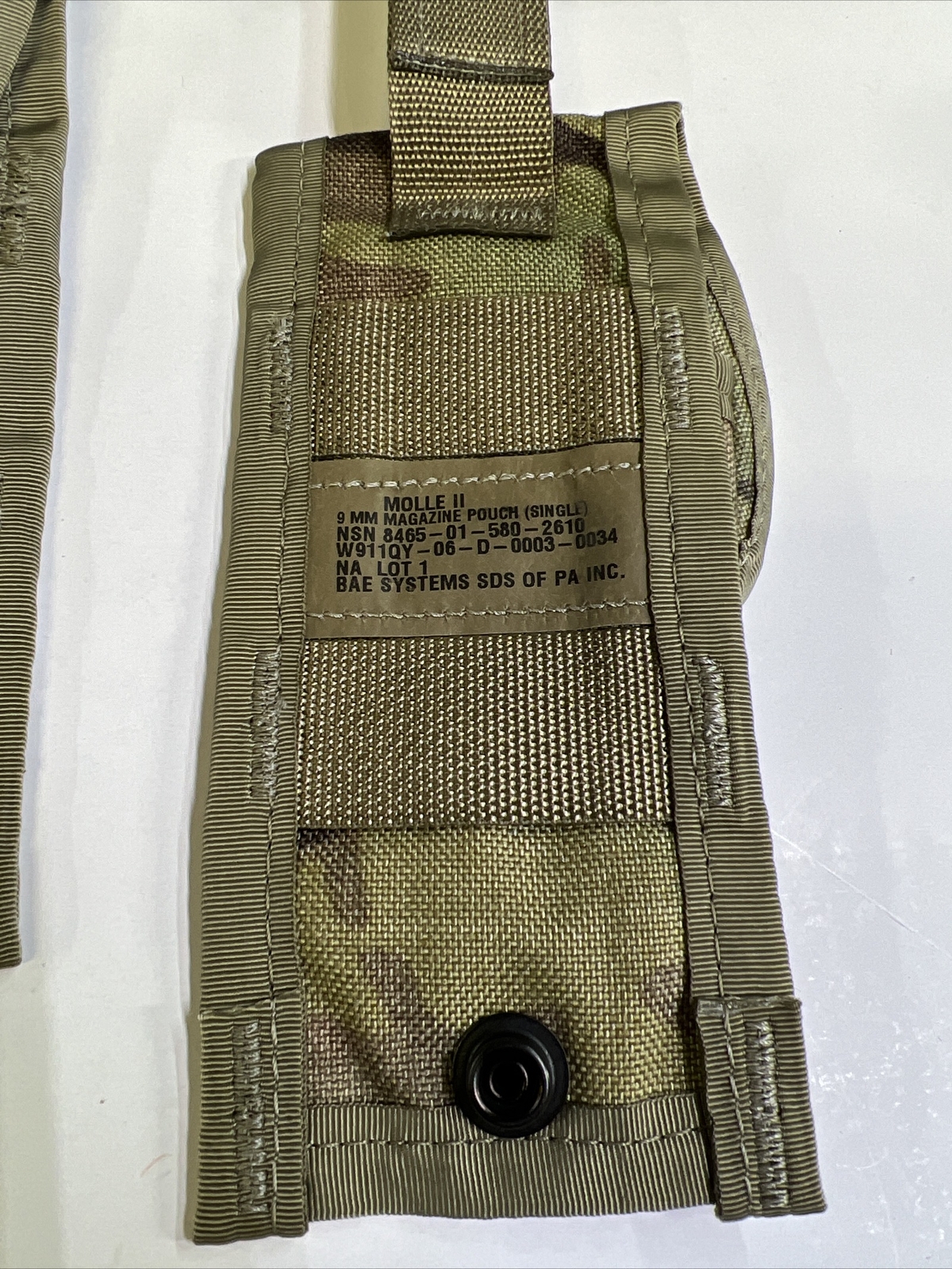 USGI MOLLE Pistolman Pocket Set OCP Multicam 4 9mm Mag Pouches Holster Extender