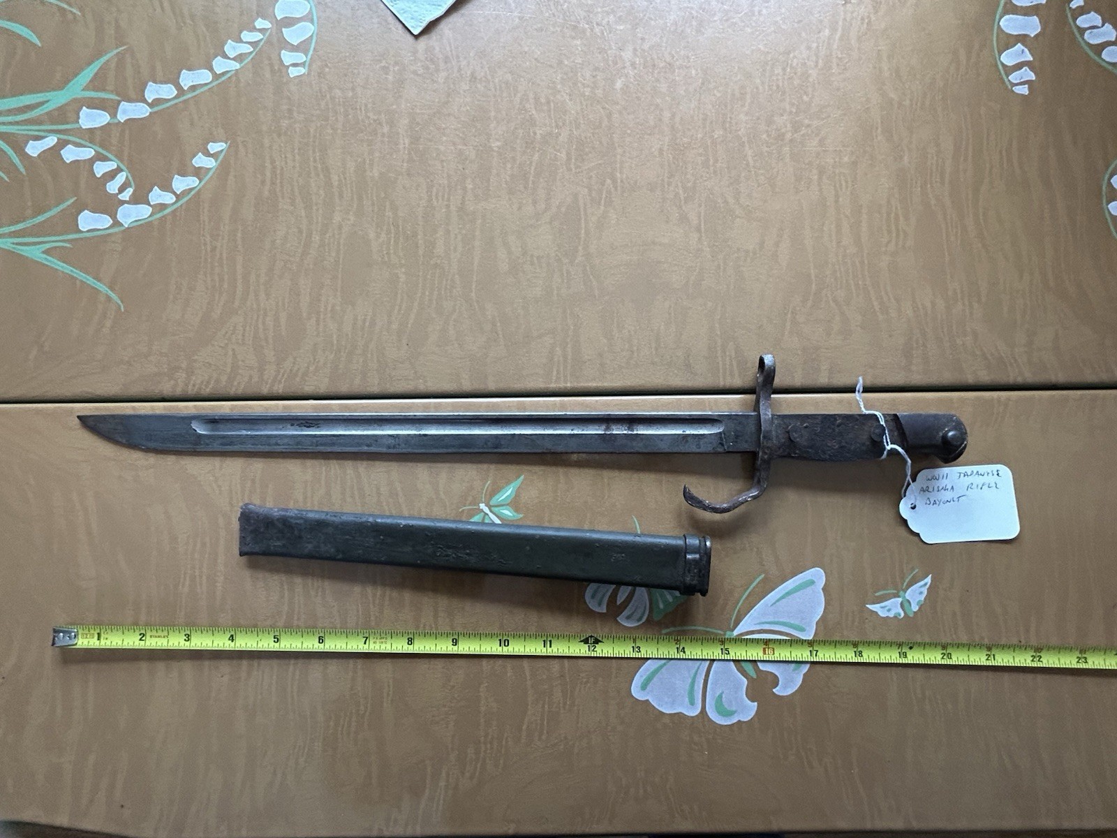 WW2 Japanese Ariska Rifle Bayonet Battlefield Recovery