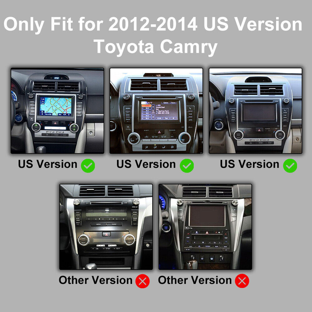 For 2012-2014 Toyota Camry Radio Car Apple Carplay Android GPS Navigation 2+32GB