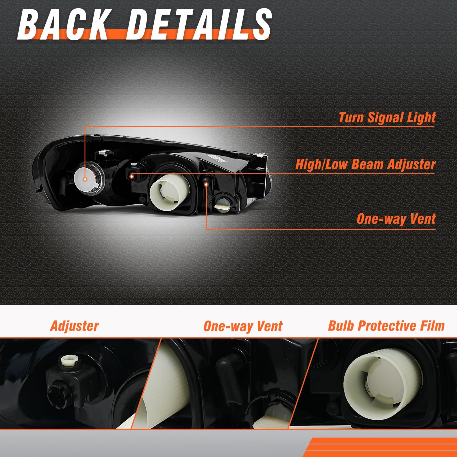 for 2001 2002 2003 2004 2005 2006 Dodge Stratus Sedan Headlight Assembly