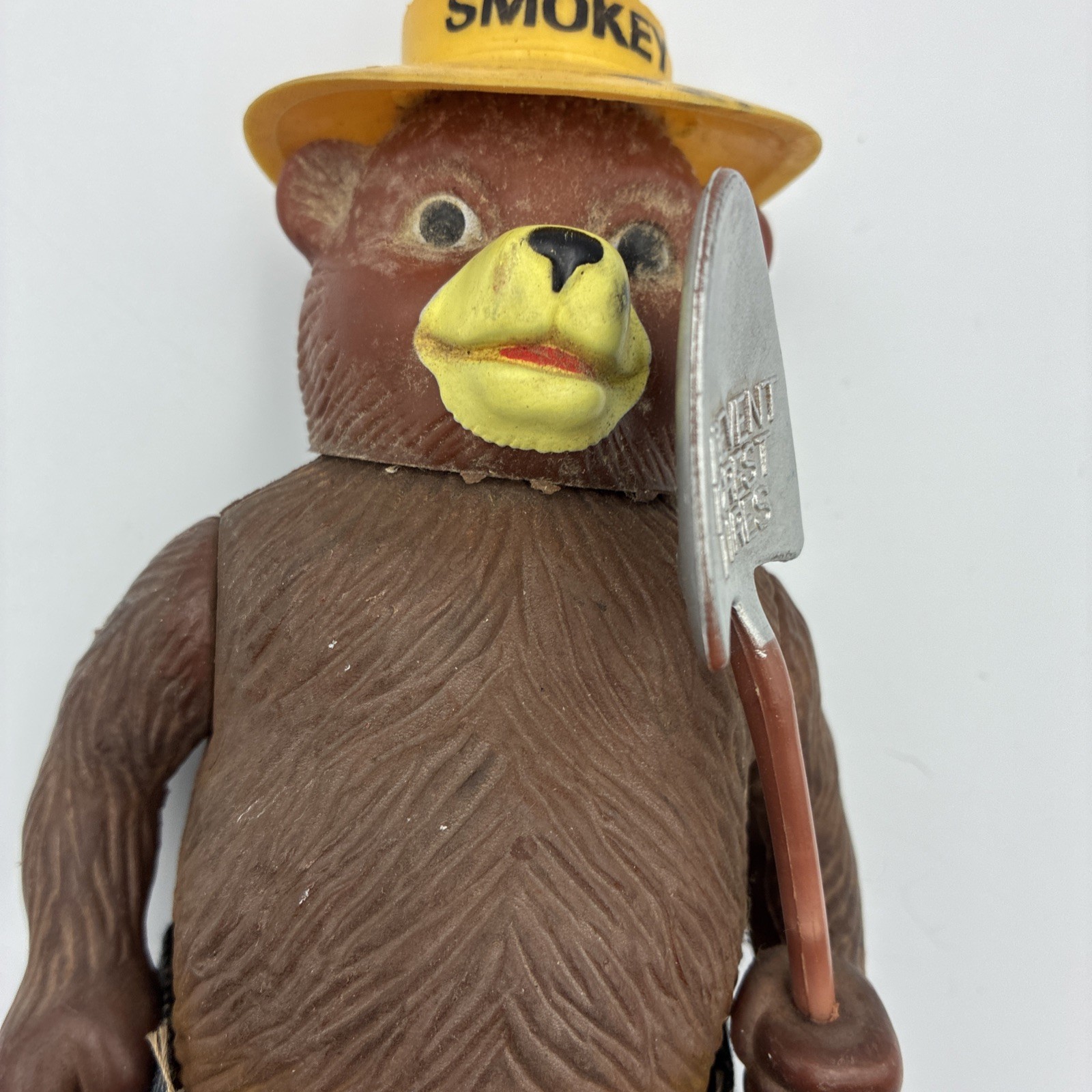 Vintage Smokey the Bear 8" Action Figure with Shovel Made by R. Dakin & Co.