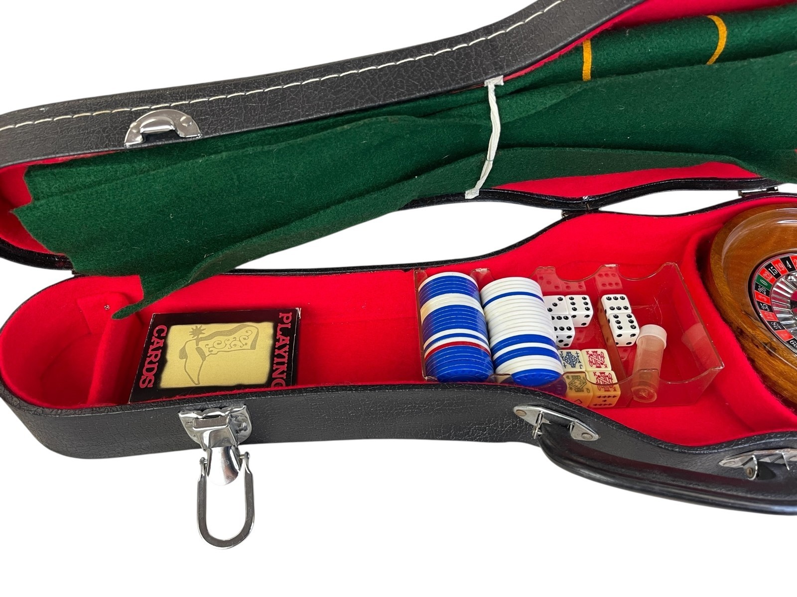 Roulette Wheel Game Set W/CASE 6.5'' Solid Wood Roulette Wheel, INCOMPLETE