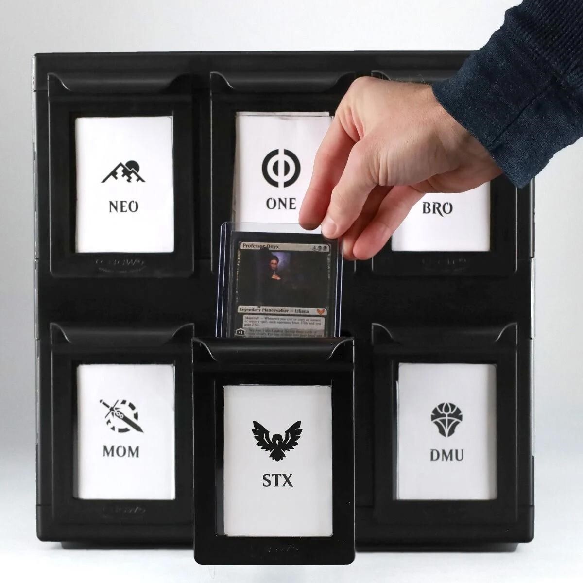 BCW Card Box Bin 6 Drawers Hold 1000+ Gaming / 700 Sports Cards Plastic Connect