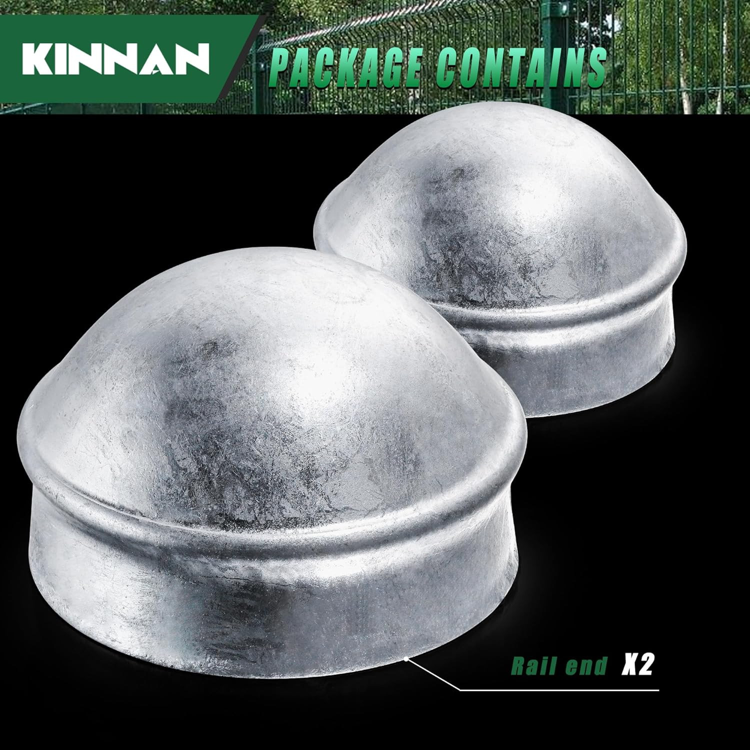 Chain Link Fence Post Caps, 1-3/8In Fence Post Connecting Cap, Galvanized Steel