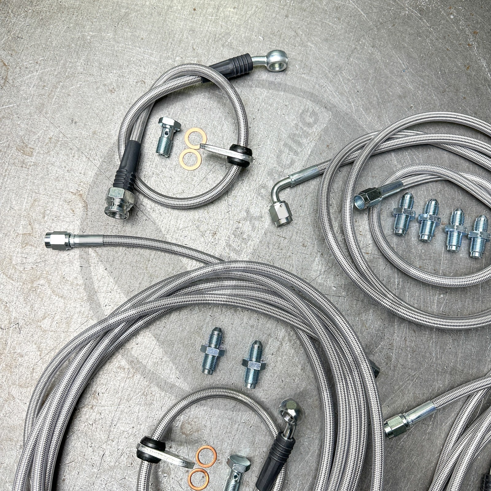 Front & Rear Brake Line Replacement Kit For 88-91 Honda CRX w/rear disc