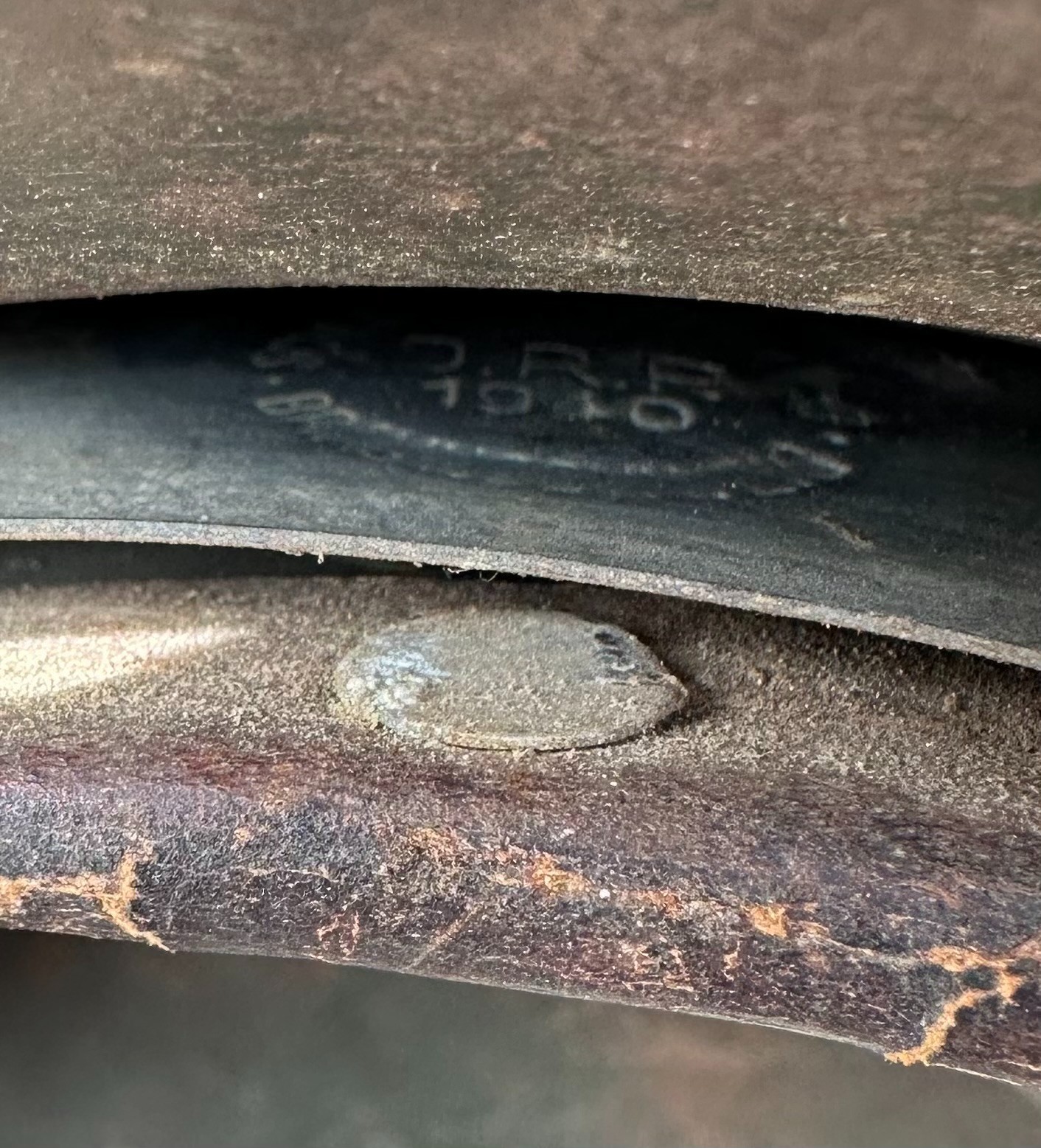 Original German M42 Combat Helmet Stahlhelm - Ex Snow Camo!