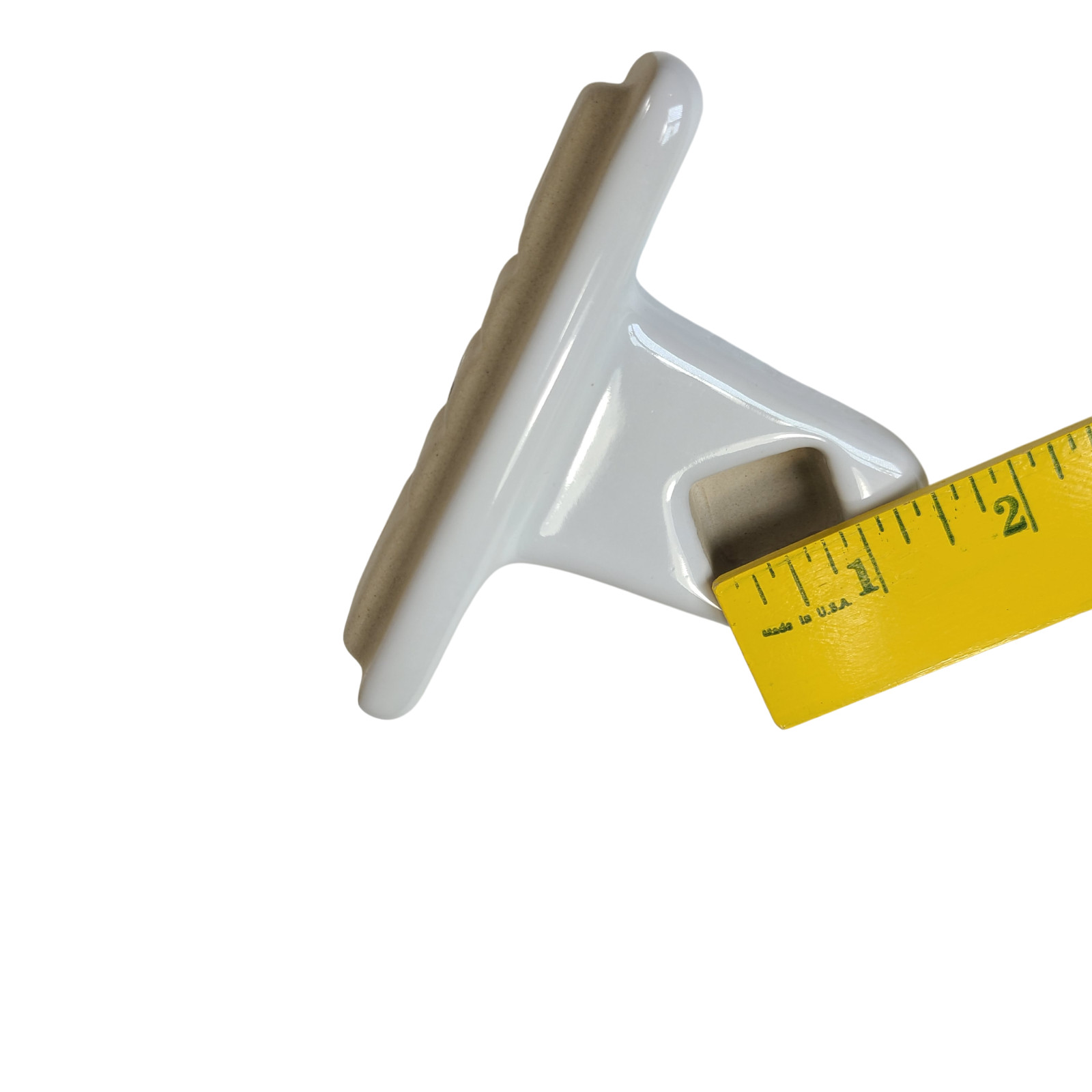 Vintage White Ceramic Tile Towel Rod Rack Post Holder Brackets 24 in Acrylic Bar