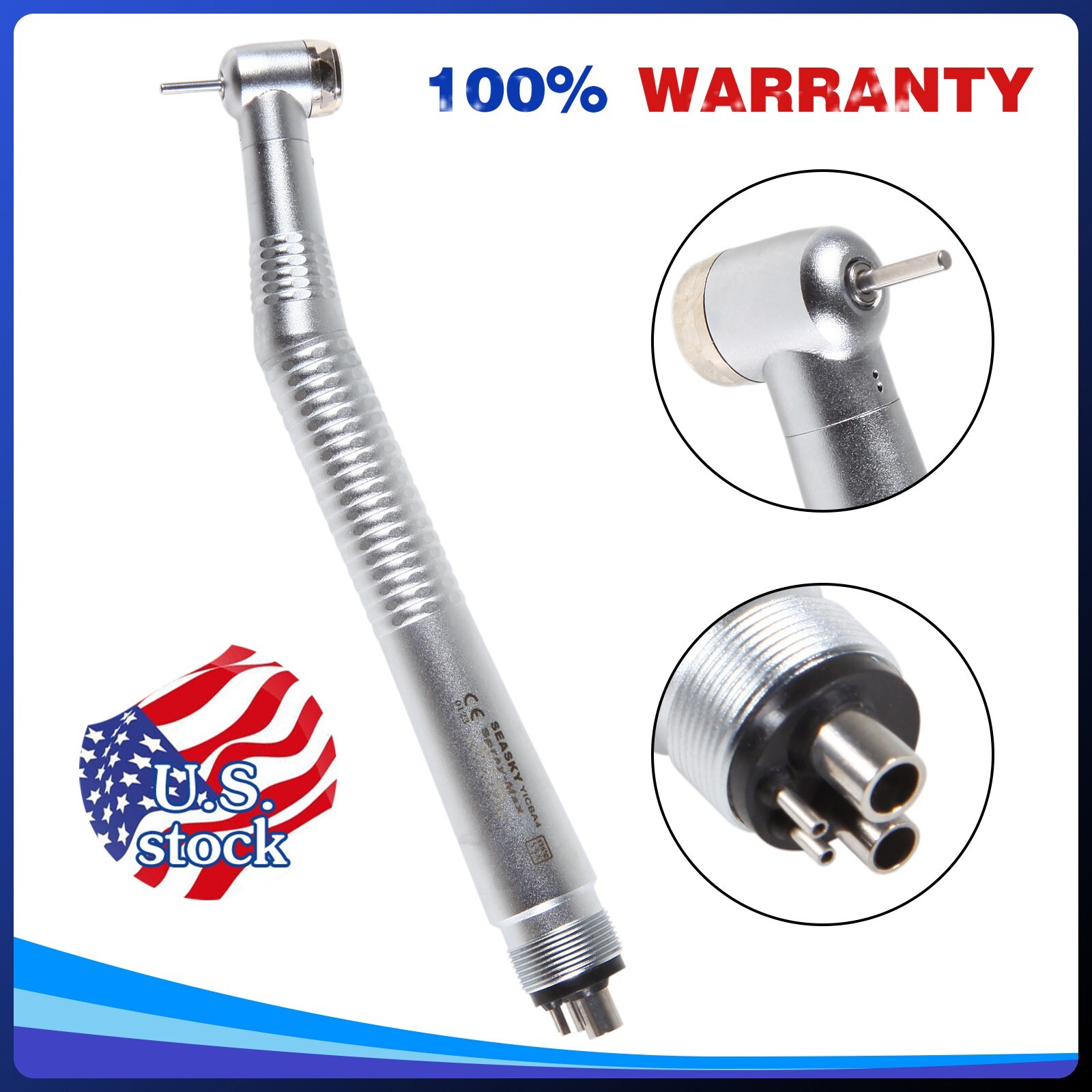 10pcs NSK PANA MAX Style Dental High Speed Handpiece Push Button 4 Hole Y1BA4 SK