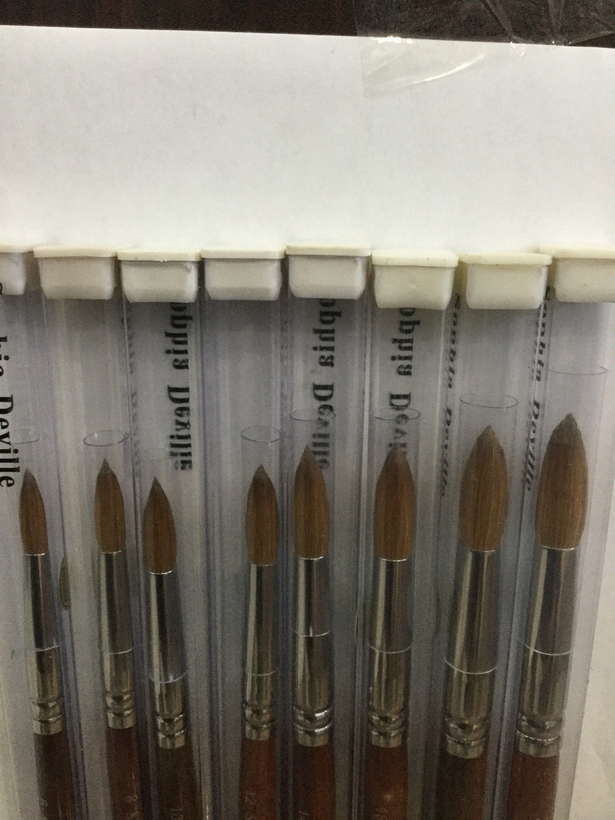 sophia Red Wood 100% real Kolinsky Acrylic Nail Brush Round all size 6 - 22