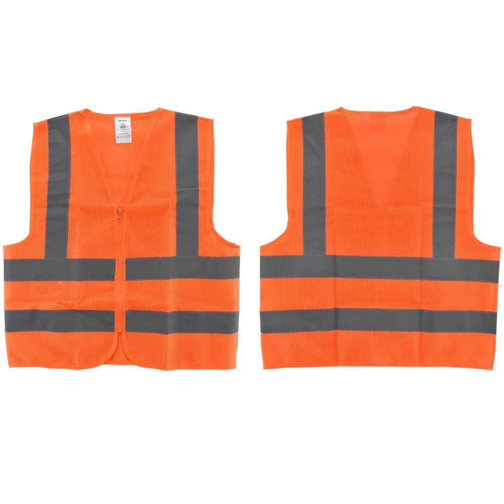 Orange Mesh High Visibility Safety Vest, ANSI/ ISEA 107-2010