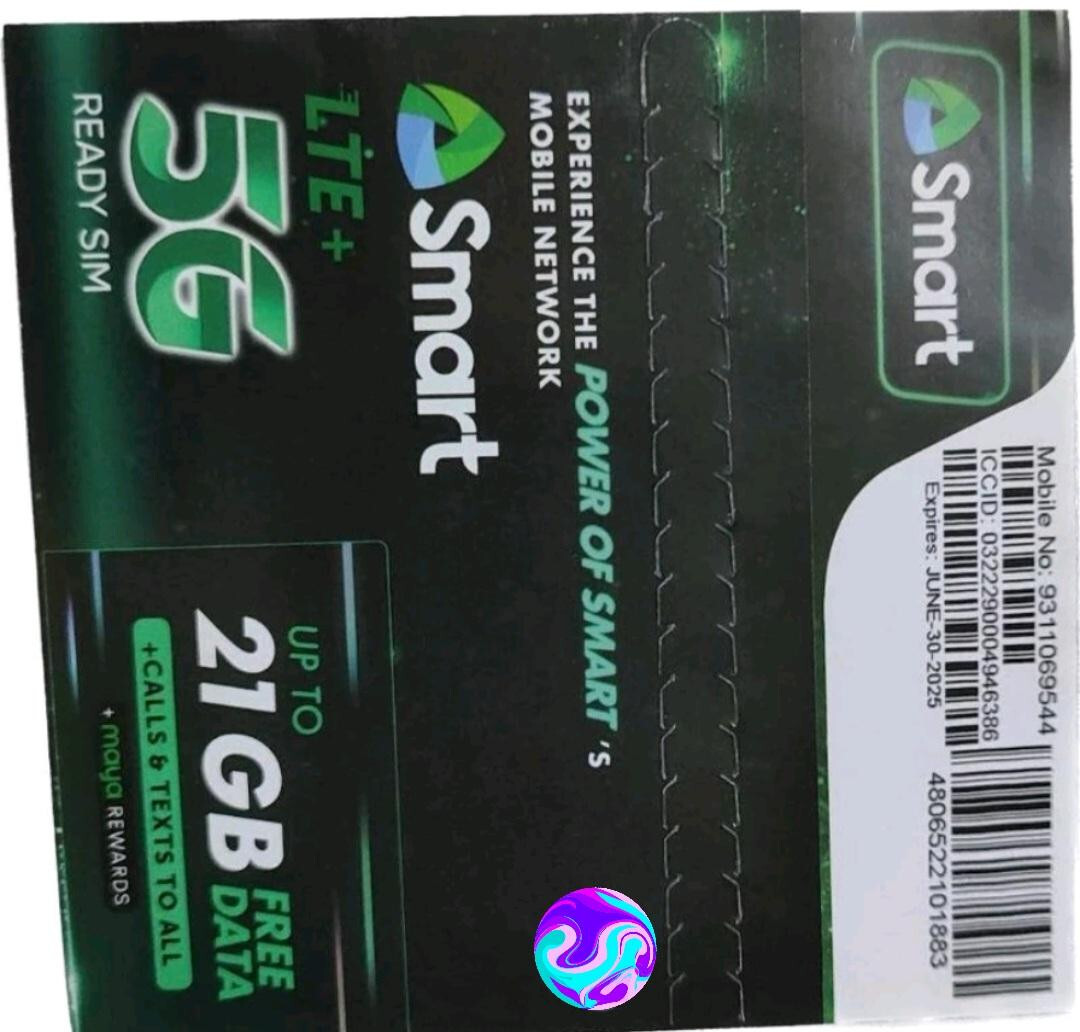 Smart Prepaid Sim Card Philippines Triple Cut 5G Ready Sim Get Up To 21 GB Data