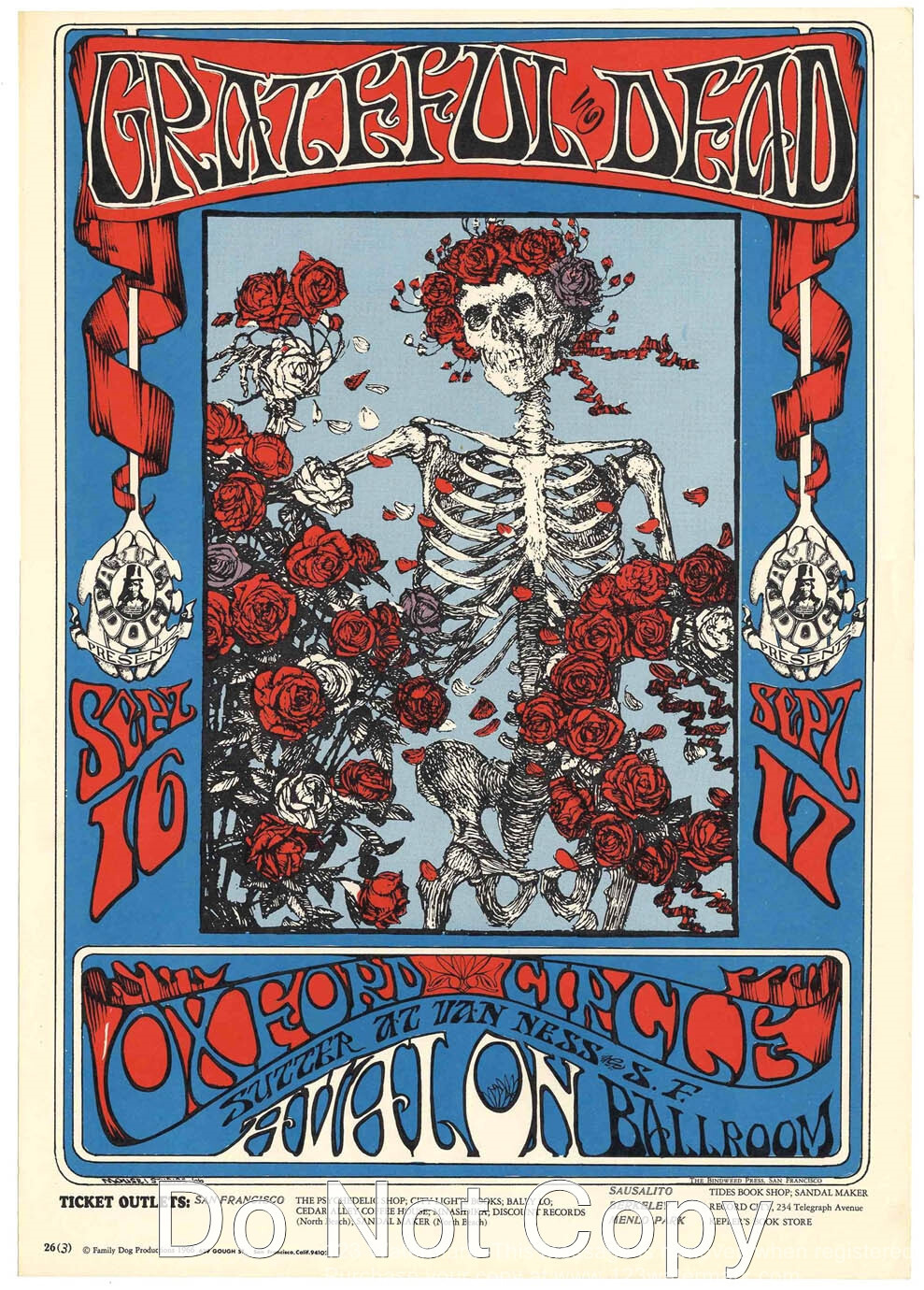 Grateful Dead Concert Poster - 12" x 18"  Color Poster
