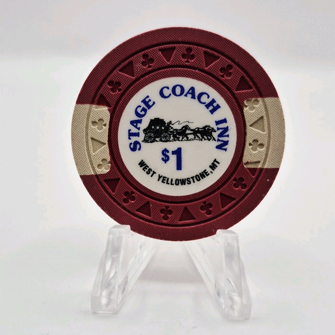 Stagecoach Inn Card Room West Yellowstone Montana $1 Casino Chip *Uncirculated