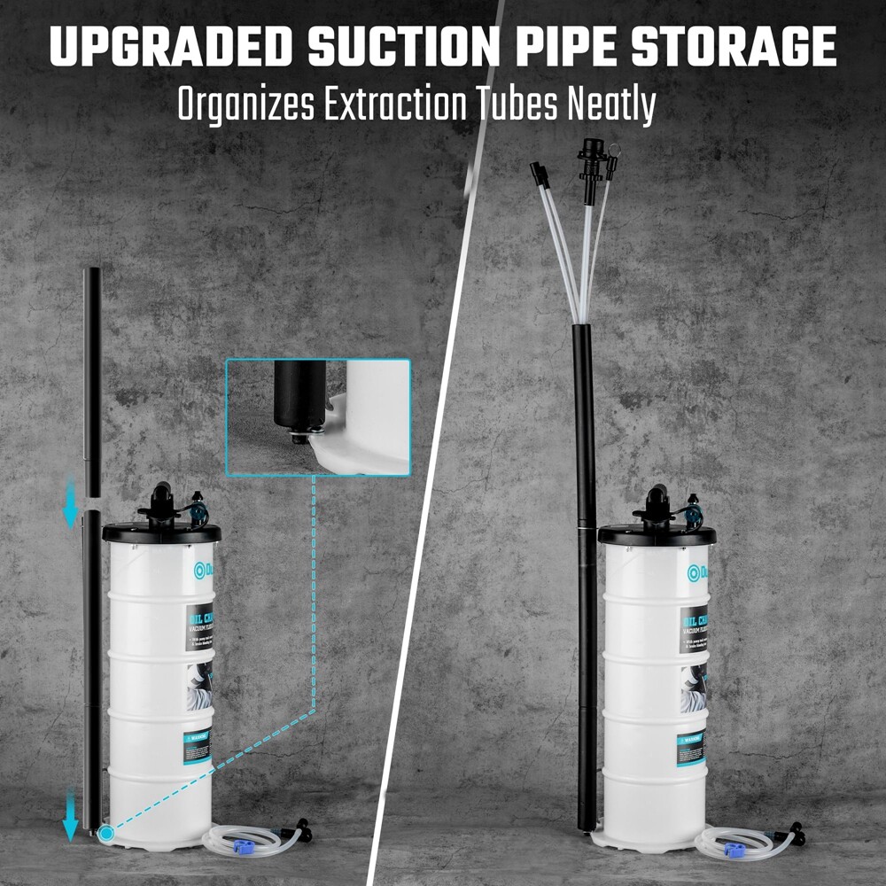DURATECH 6.5L Oil Extractor Pump Pneumatic/Manual Oil Change Fluid Extractor USA