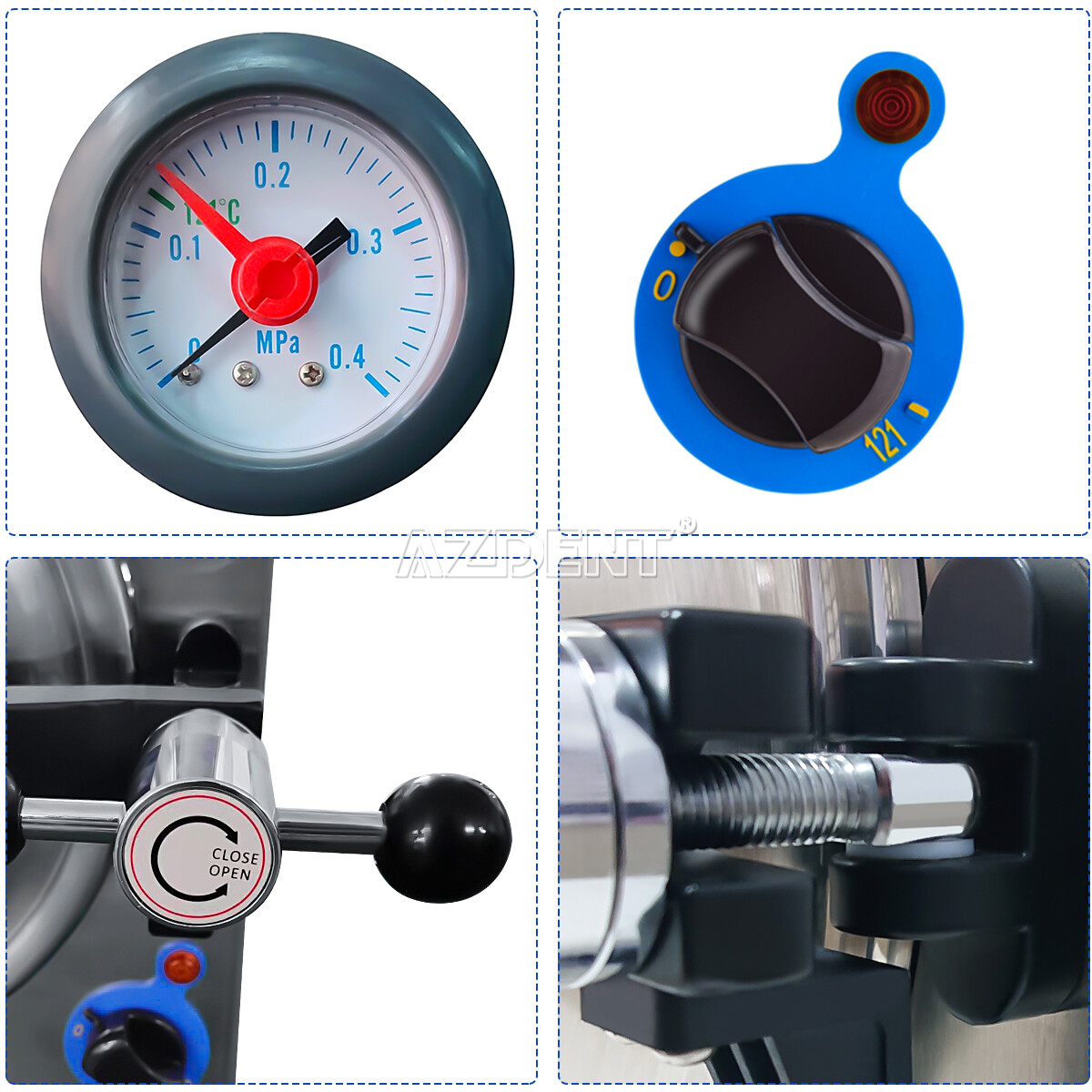 14L Esterilizador de Autoclave de Vapor Dental Equipo de Lab de Esterilización