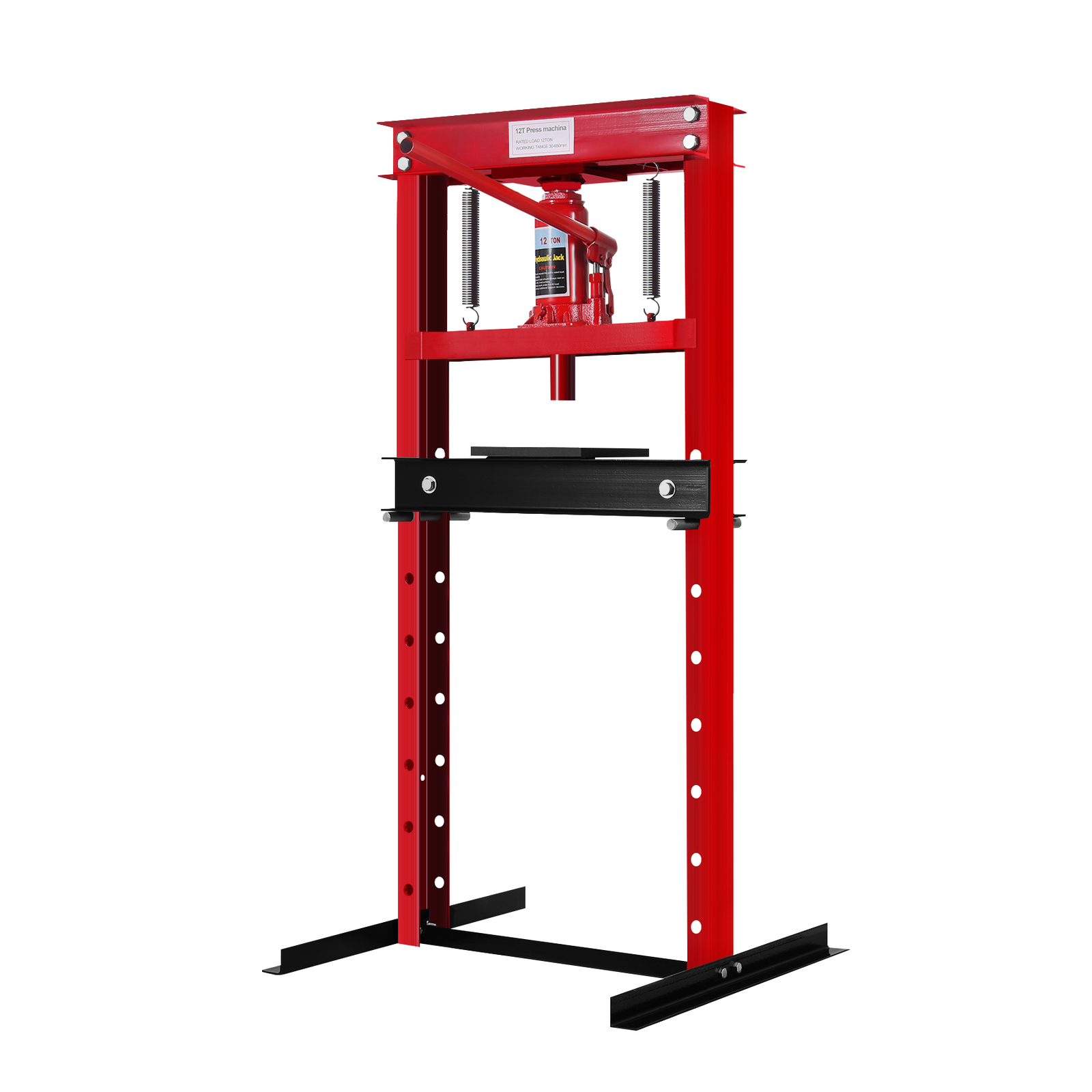 Heavy Duty Hydraulic Shop Press 12 Ton w/ Plates H-Frame Benchtop Press Stand