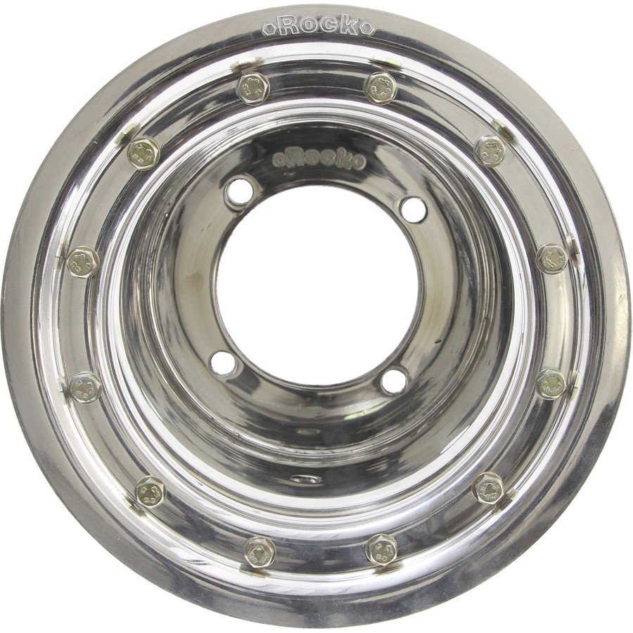 MotoSport Rock Standard Beadlock Wheel - Polished, 10X5 / 3+2 / Front
