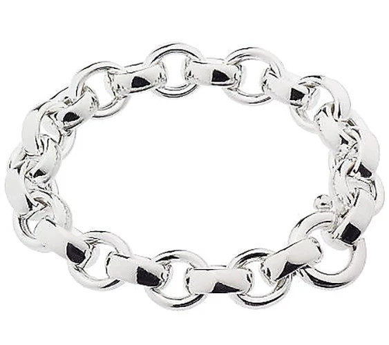 Arte d'Argento Sterling 7-1/2” Bold Rolo Link Bracelet, 34g