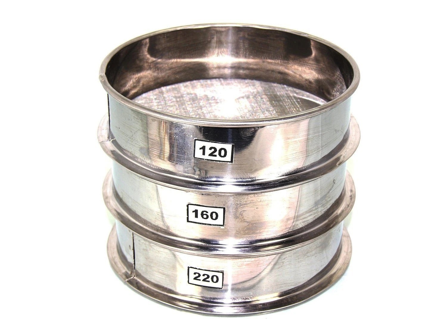 Aluminum Hash Sifter 3pc Set – Stackable Herbal Extractor Screens 25–220m