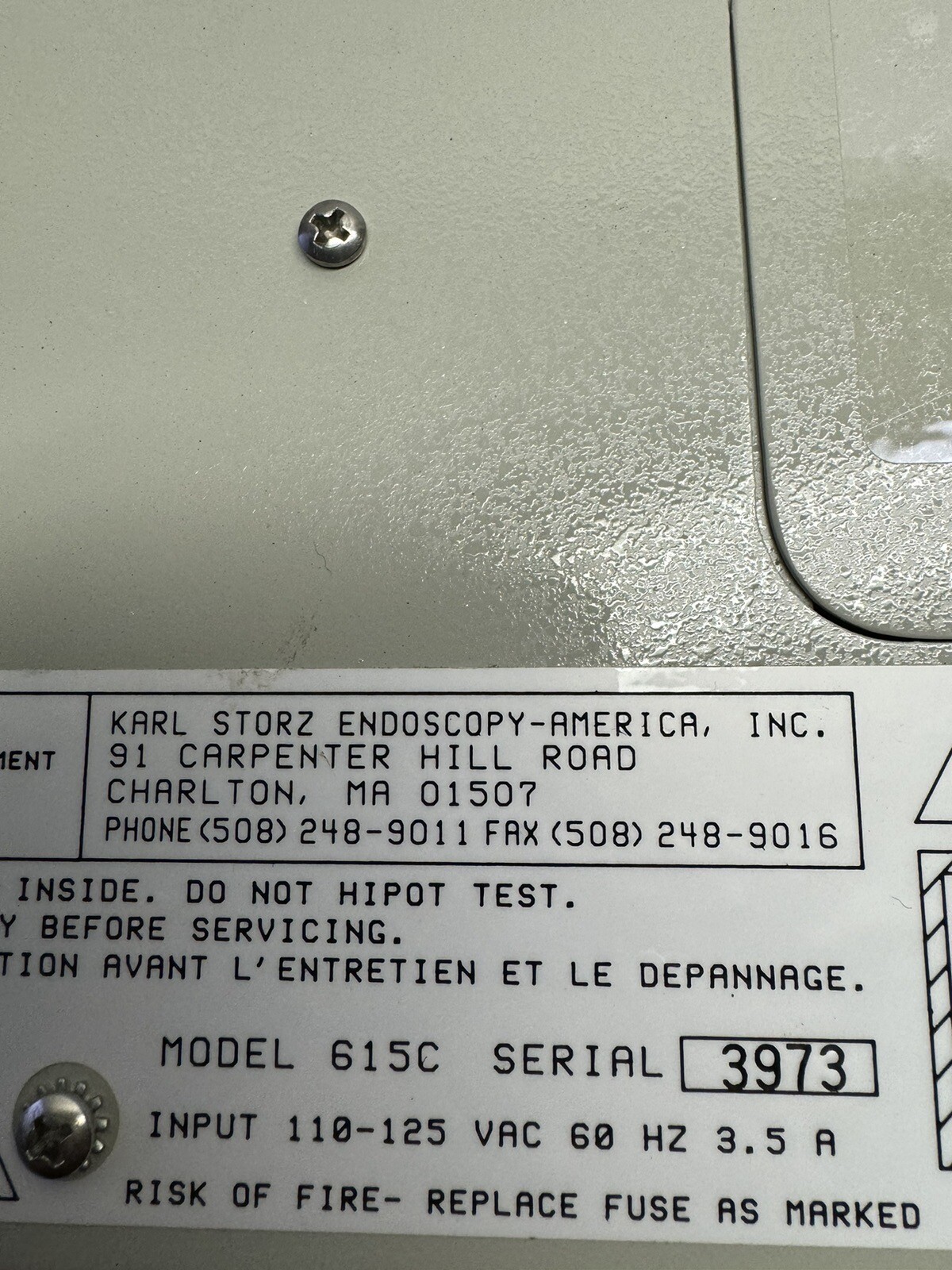 STORZ Xenon Light Source 00615C Made in USA : TESTED WORKING