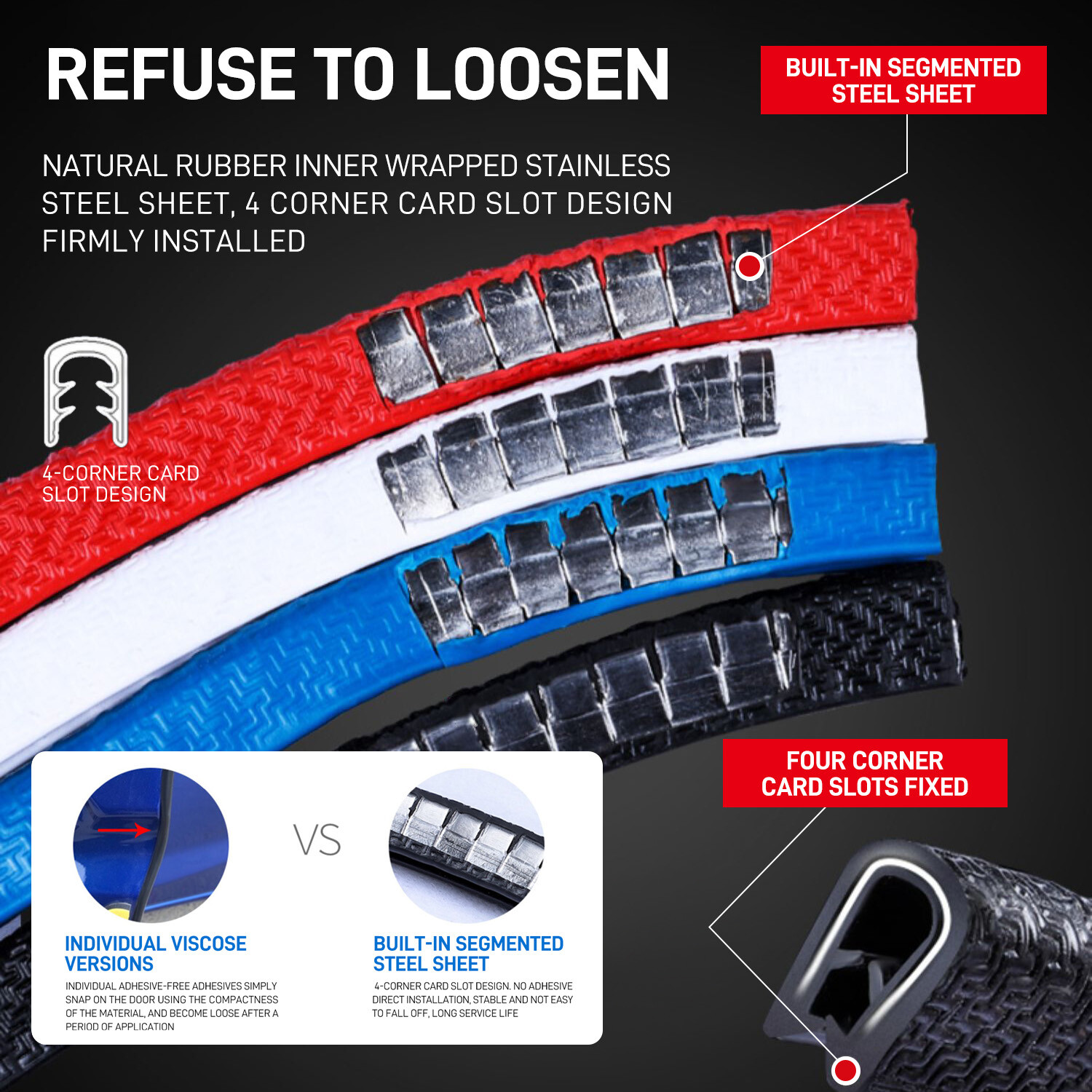 Universal U Shape Car Door Edge Trim Protector Edge Trim Seal Strip Edge Guard