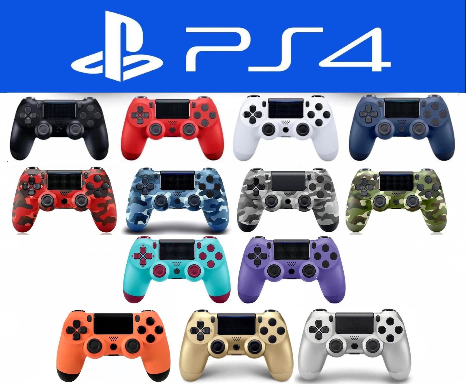 Wireless Controller Bluetooth Gamepad for PlayStation4 PS4 Multi-color