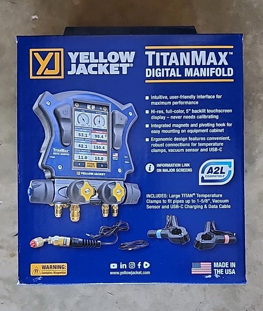 Yellow Jacket 40881 TITANMAX Digital Manifold