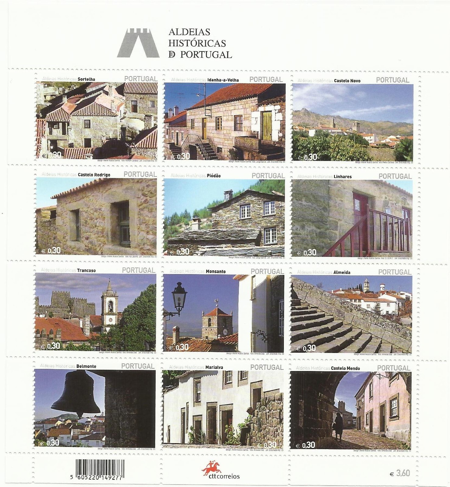 Portugal 2005 - Historical Villages mini sheet MNH