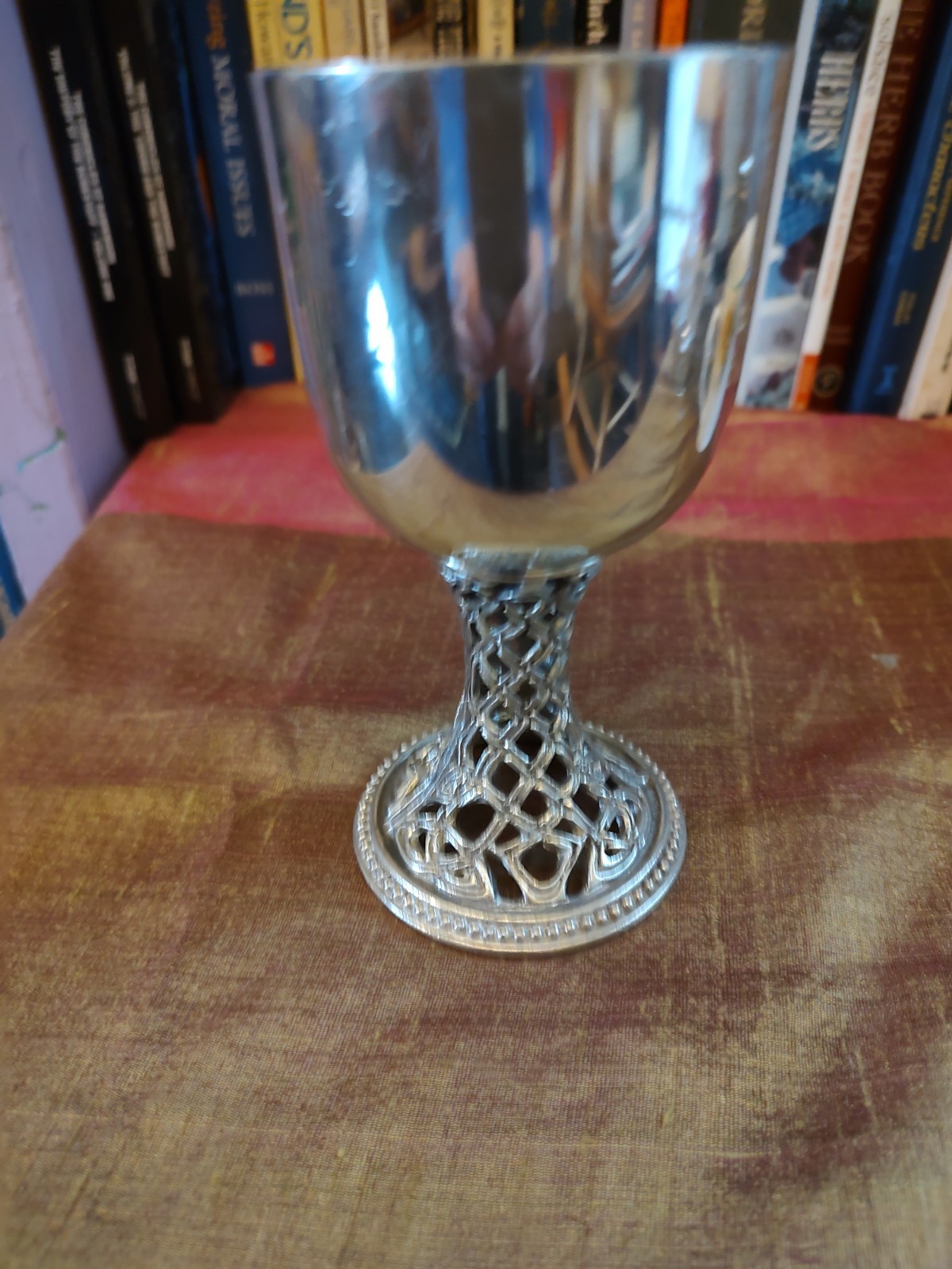 Celtic Gothic Knotwork Wine Goblet/Chalice - Metal 6 Inches Tall