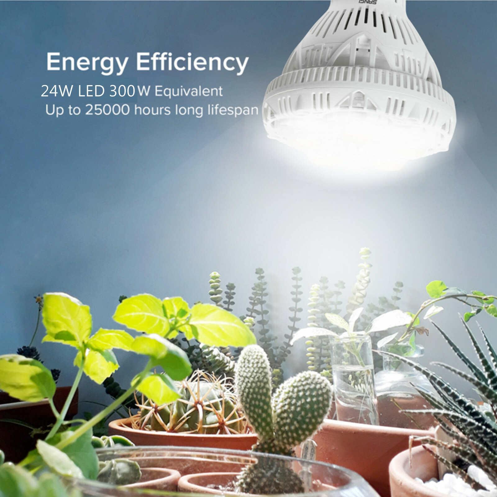 SANSI LED Grow Light Bulb Full Spectrum 10W/15W/24W/36W Grow Light E26 Base