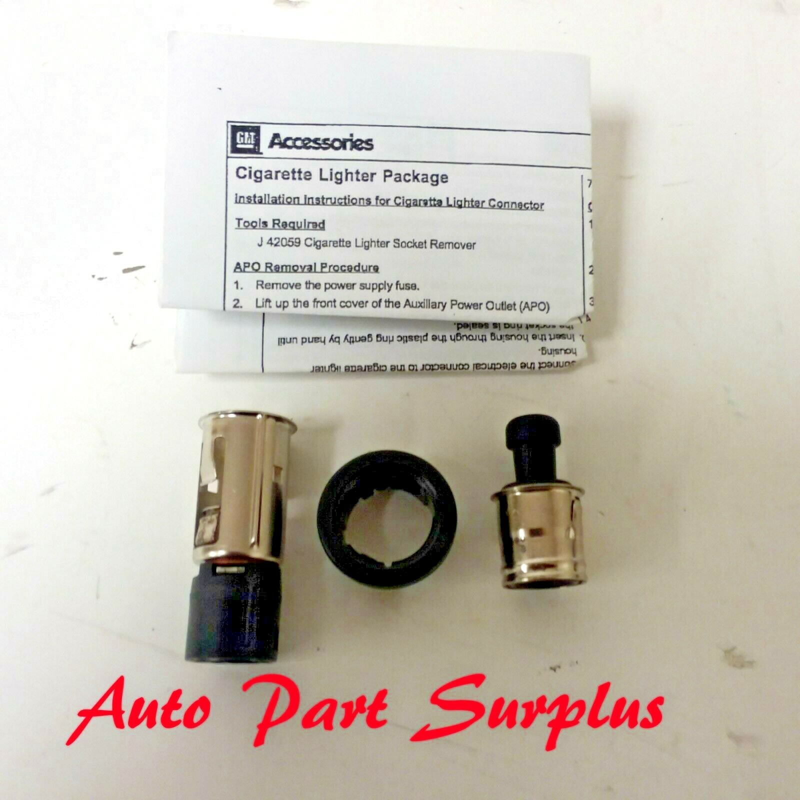 Factory GM cigarette lighter package. 07-10 Silverado Sierra 12499681